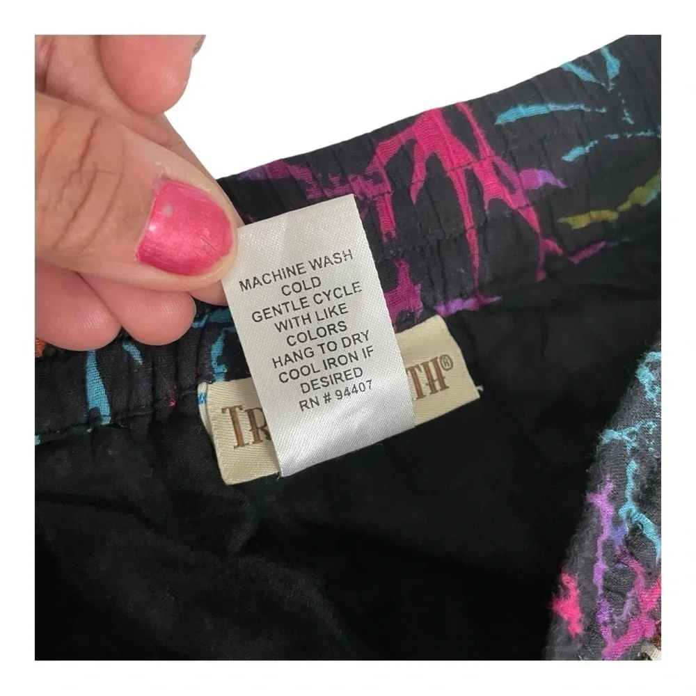 Travelsmith Sz Medium Funky Gypsy Colorful Cotton Boho Skirt Lagenook Art-Wear